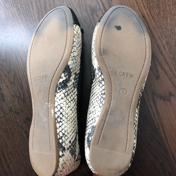 JCrew Contrast Snake Flats - Picture 3 of 4